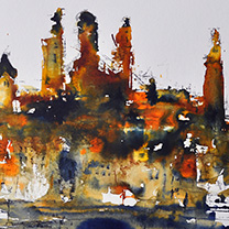 Originalkunst Passau Erik Limmer - Passau Stadttürme